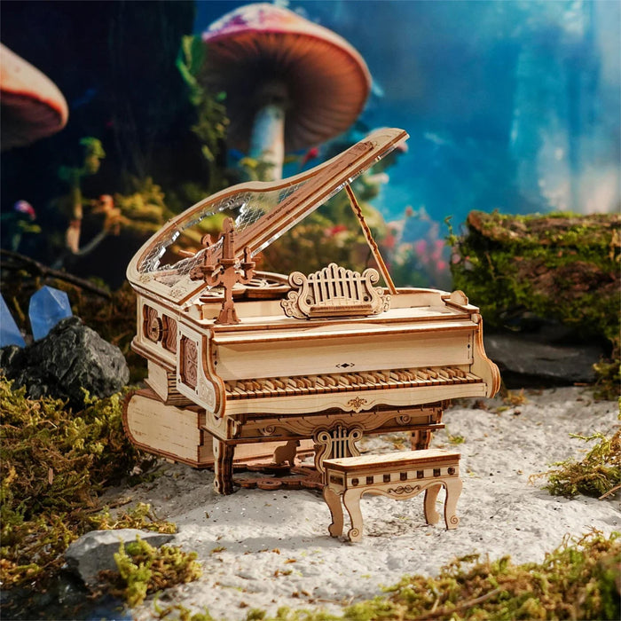 Robotime ROKR Magic Piano 3D Musical Box Wooden Model Kit