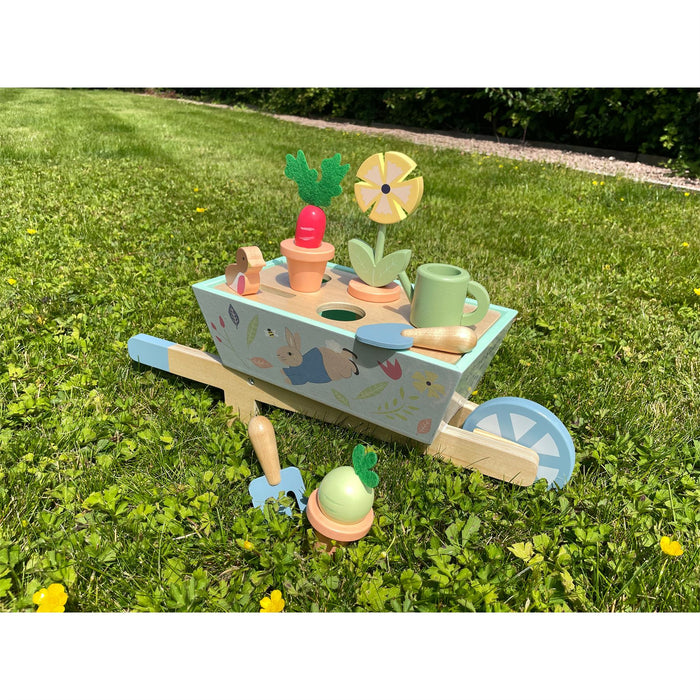 Orange Tree Toys Peter Rabbit Wooden Wheelbarrow Playset