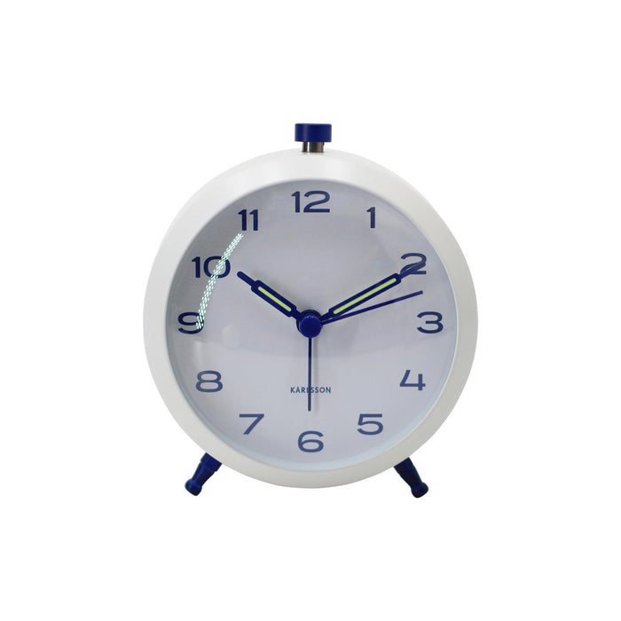 Karlsson Button Retro Analogue Alarm Clock