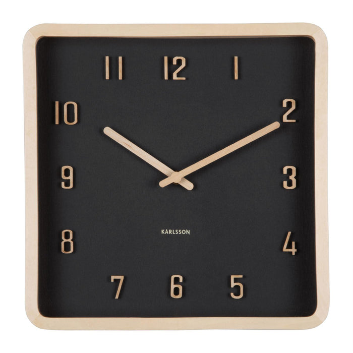 Karlsson Wooden Nervadura Square Wall Clock