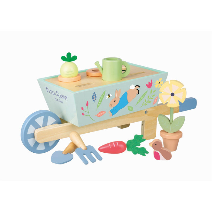 Orange Tree Toys Peter Rabbit Wooden Wheelbarrow Playset