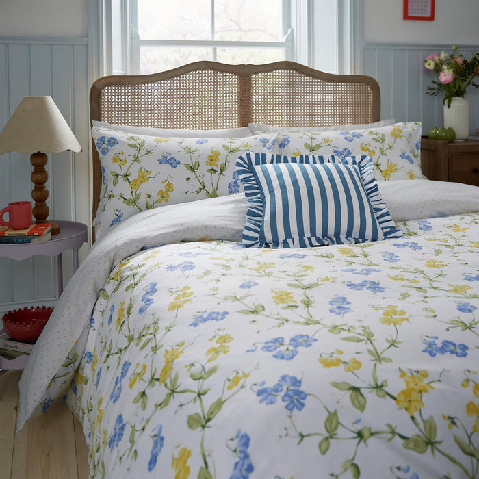 Helena Springfield Secret Garden Sweetpea Print Duvet Cover & Pillowcase Set