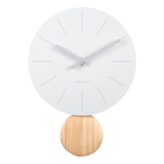 Karlsson Arlo Wooden  Pendulum 30cm Wall Clock