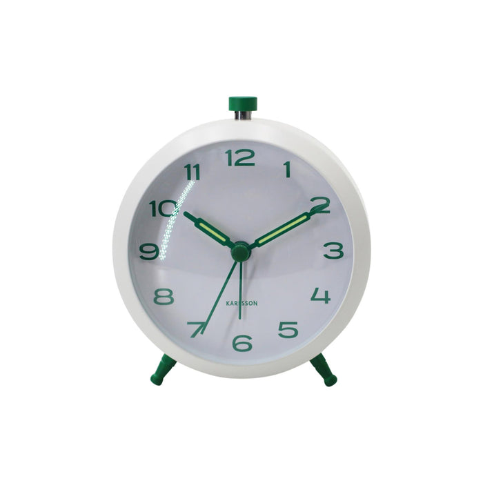 Karlsson Button Retro Analogue Alarm Clock