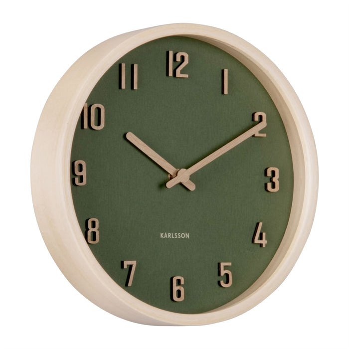 Karlsson Round Nervadura Wooden Wall Clock