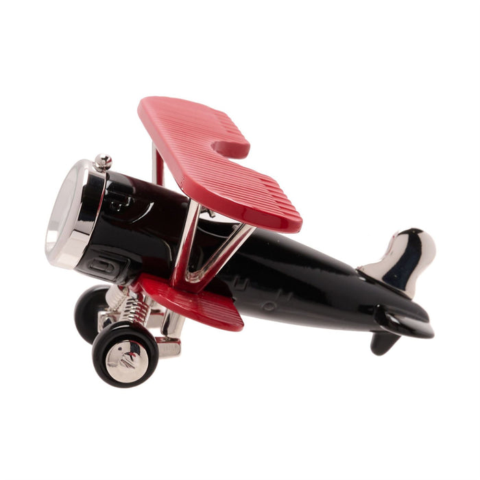 Wm.Widdop Red & Black Bi Plane Miniature Clock