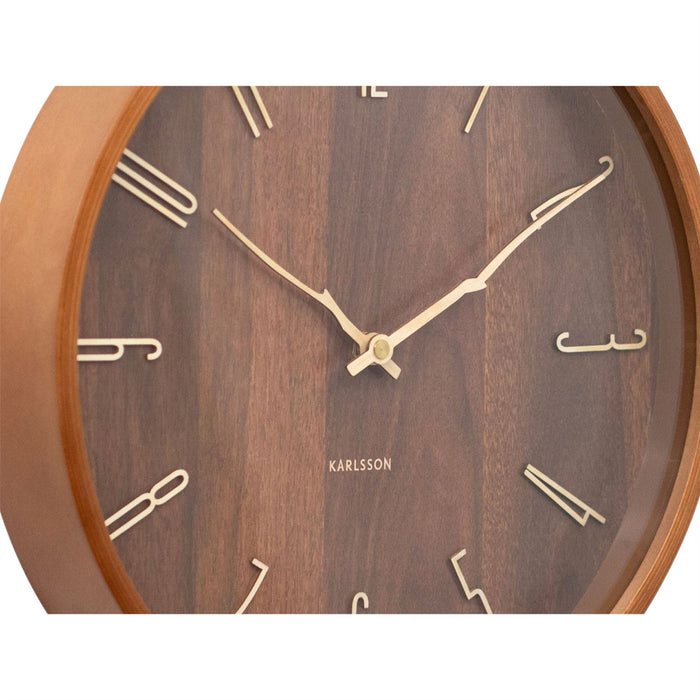 Karlsson Wooden Silent Wall Clock Rama