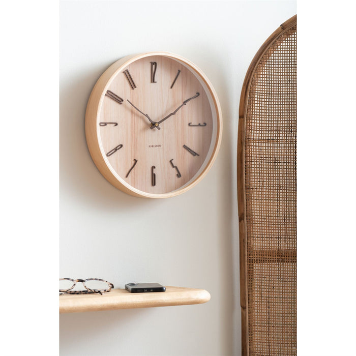 Karlsson Wooden Silent Wall Clock Rama