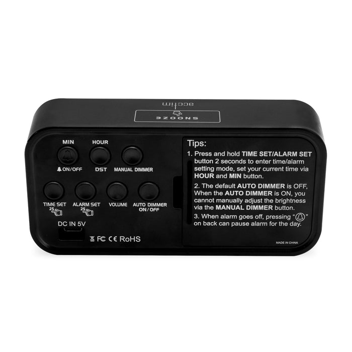 Acctim Silas Digital LED Alarm Clock