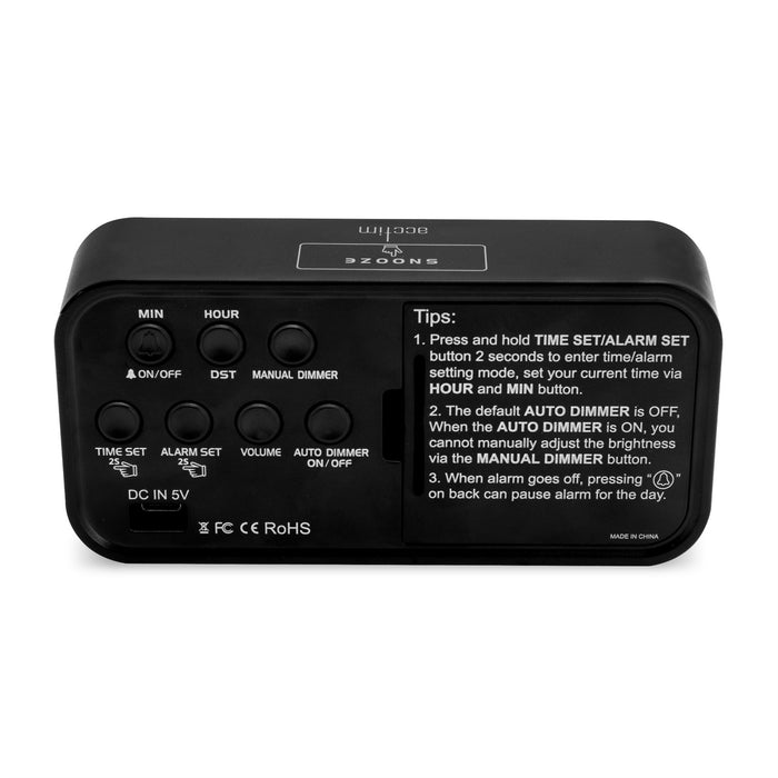 Acctim Silas Digital LED Alarm Clock