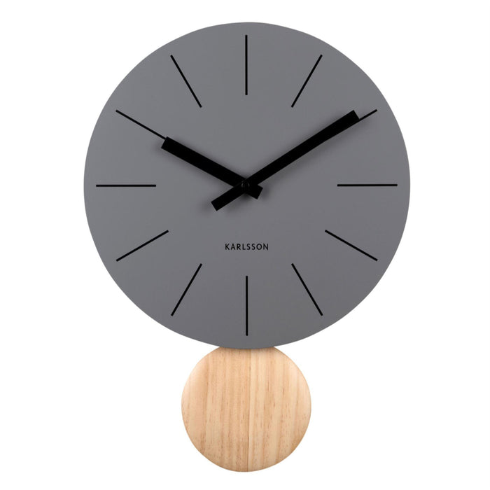 Karlsson Arlo Wooden  Pendulum 30cm Wall Clock