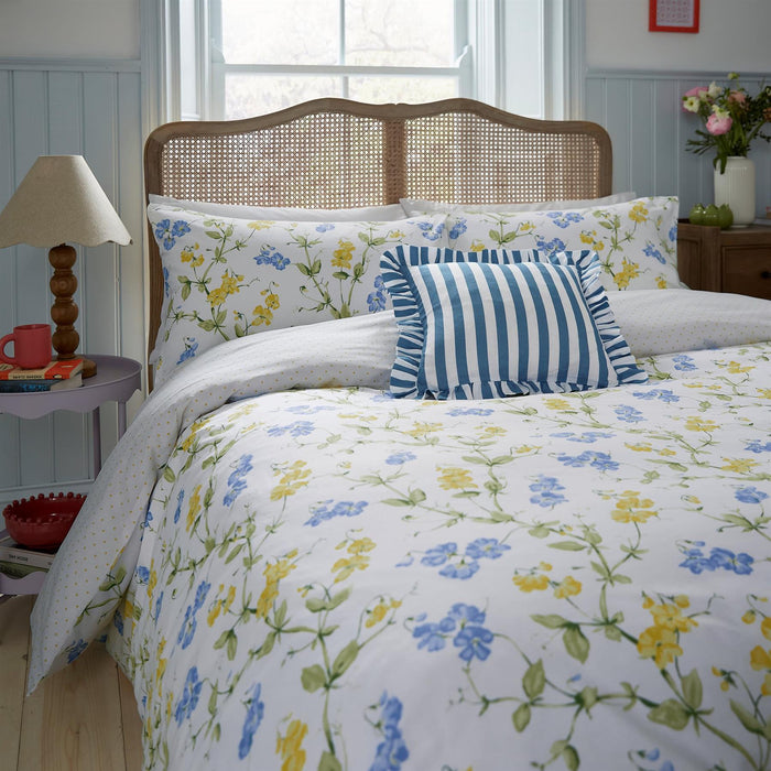 Helena Springfield Secret Garden Sweetpea Print Duvet Cover & Pillowcase Set