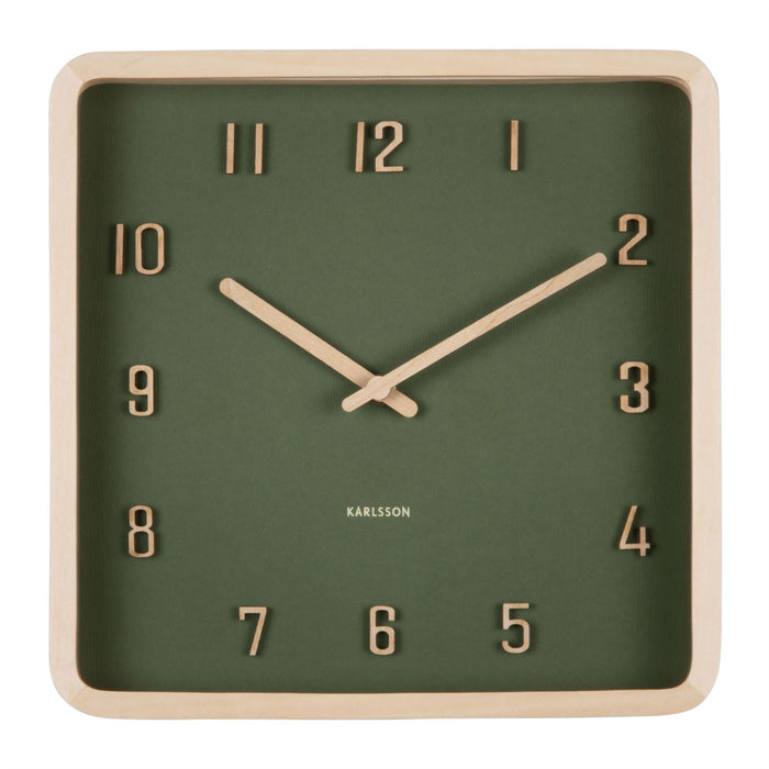 Karlsson Wooden Nervadura Square Wall Clock