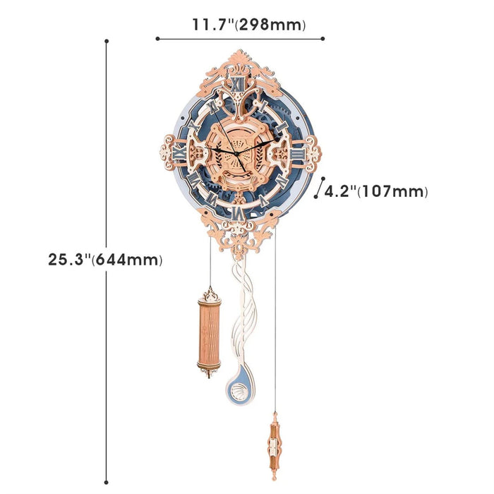 Robotime ROKR Romantic notes 3D Wall Clock Model Kit