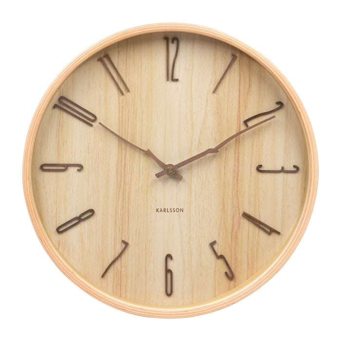 Karlsson Wooden Silent Wall Clock Rama
