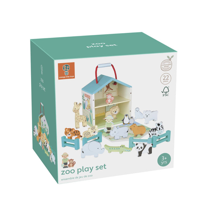 Orange Tree Toys Zoo Wooden Play Set
