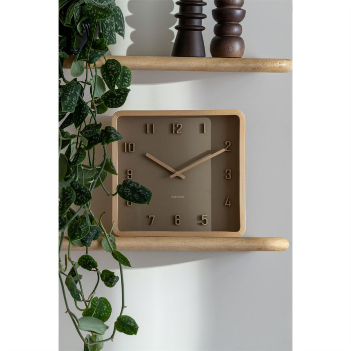 Karlsson Wooden Nervadura Square Wall Clock