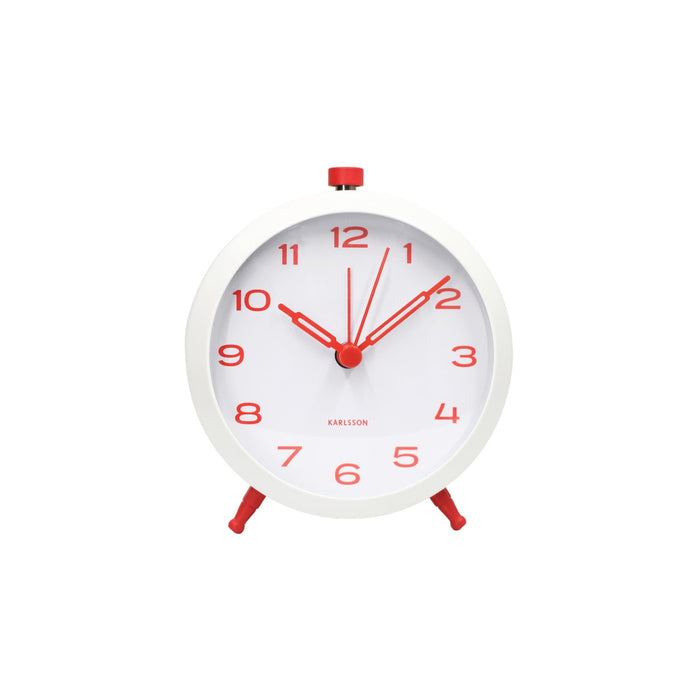 Karlsson Button Retro Analogue Alarm Clock