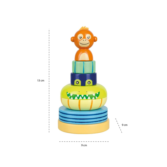 Orange Tree Toys Jungle Animal Theme Stacking Ring — Aspen Of Hereford Ltd