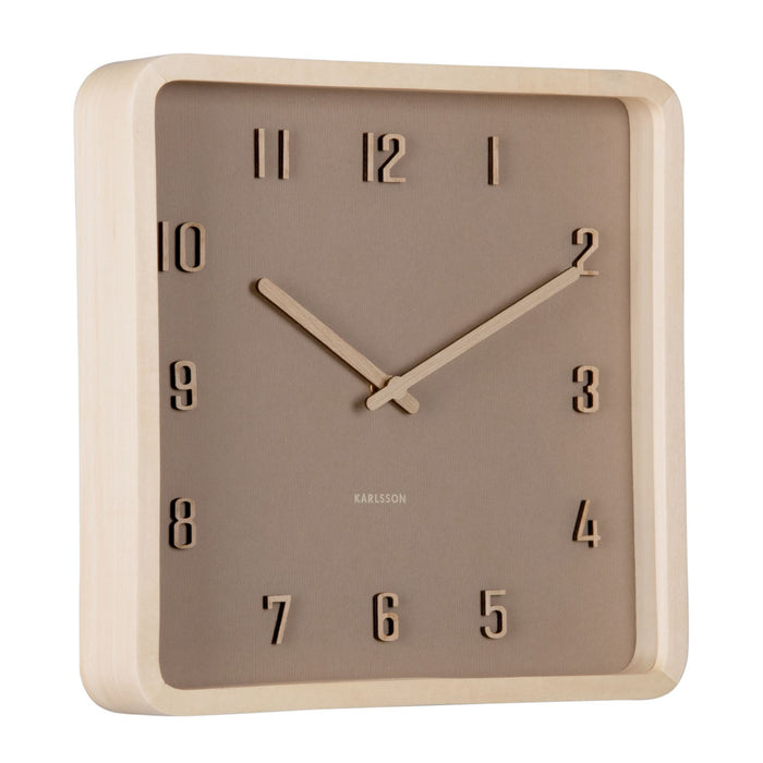 Karlsson Wooden Nervadura Square Wall Clock