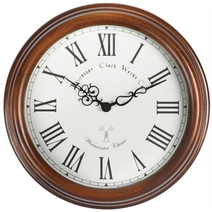 Acctim Lacock Wooden Cased 39cm Wall Clock in Walnut