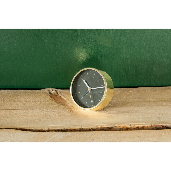 Karlsson Minimal Face Copper Surround 10cm Silent Alarm Clock