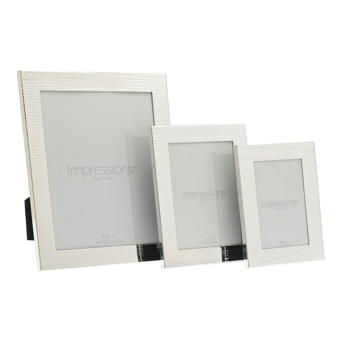 Impressions Ripple Texture Silverplated Picture Frame