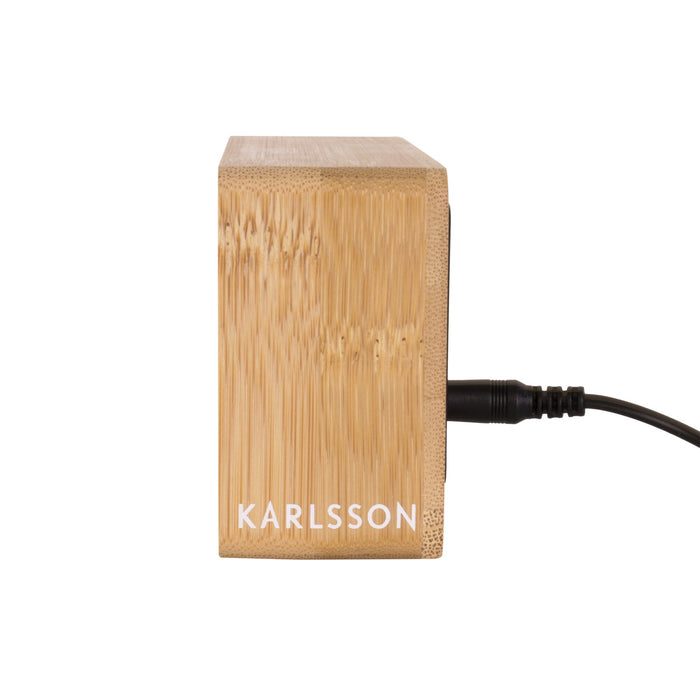 Karlsson Tube Bamboo Alarm Clock