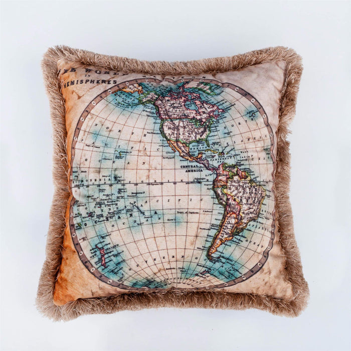 Ada Wall World Map Cushion
