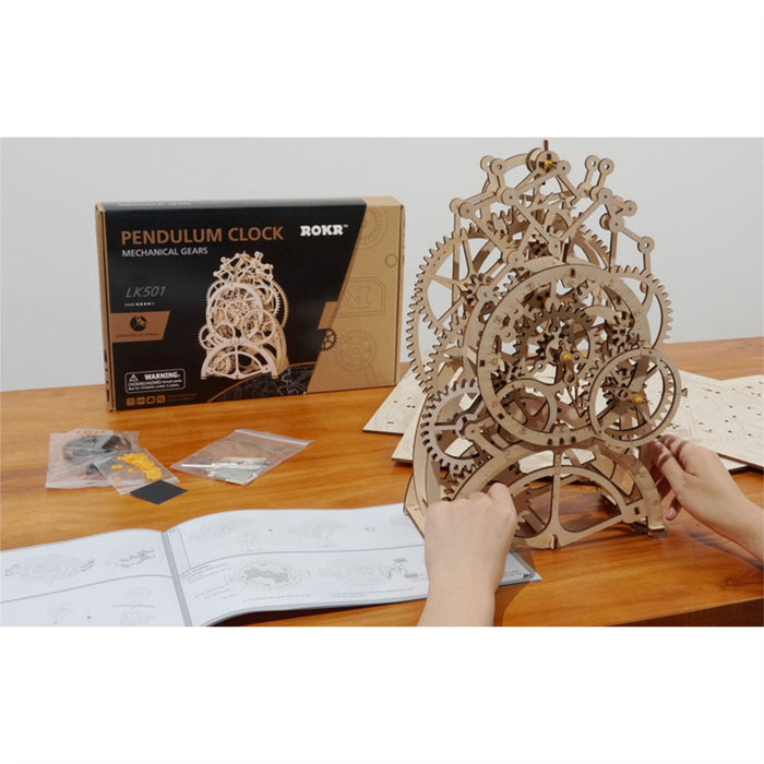 Clock Building Kit Robotime ROKR Pendulum Clock Building Kit — Aspen Of Hereford Ltd