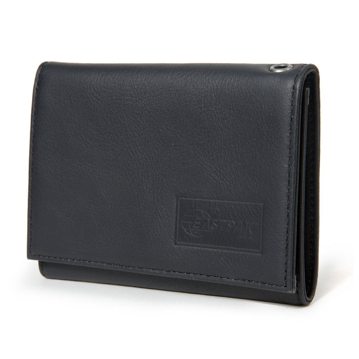 Eastpak Crew Black Ink Leather Wallet