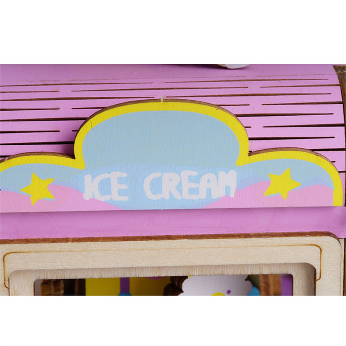 Robotime Rolife Moving Flavour Ice Cream Van Music Box Building Kit