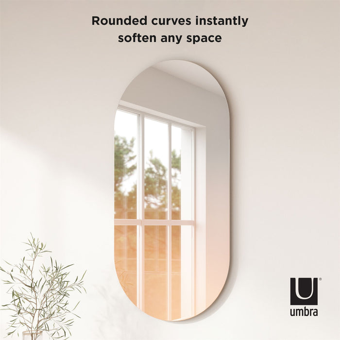Umbra Misto Oval Wall Mirror 92x46cm with Copper Gradient