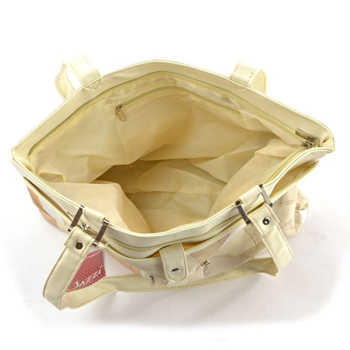 Jazzi Double Compartment Leather Shoulder Handbag