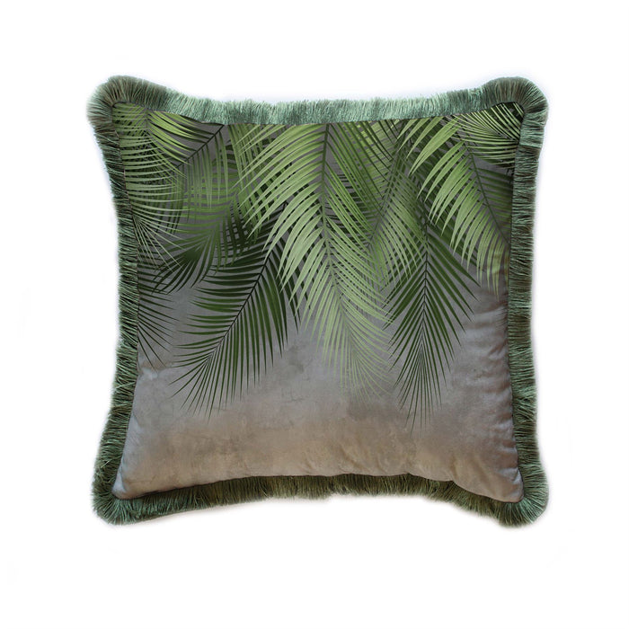 Ada Wall Green Palm Leaves Cushion