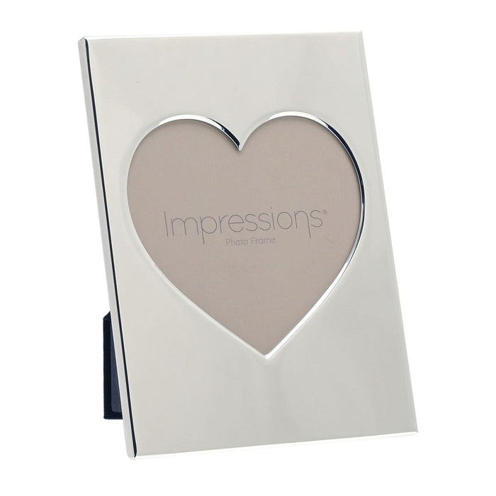 Impressions Heart Aperture Metal Plated Frame