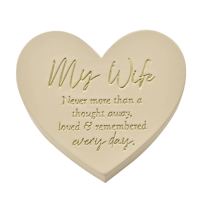 Thoughts of You Memorial Graveside Heart Plaque