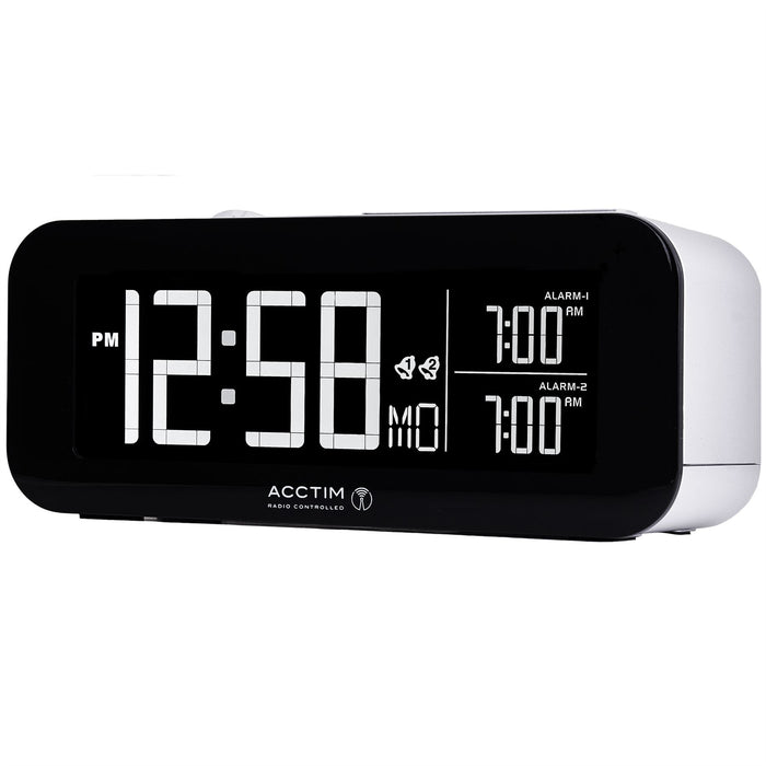 Acctim Colton Silver Projector Alarm Clock