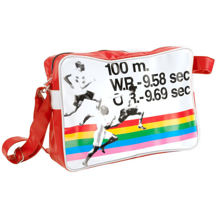 Silly Gifts Sports Red 100m Sprint Record Messenger Bag