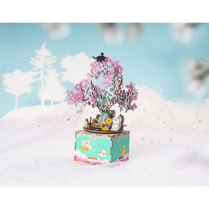 Robotime Rolife Cherry Blossom Tree Music Box Building Kit