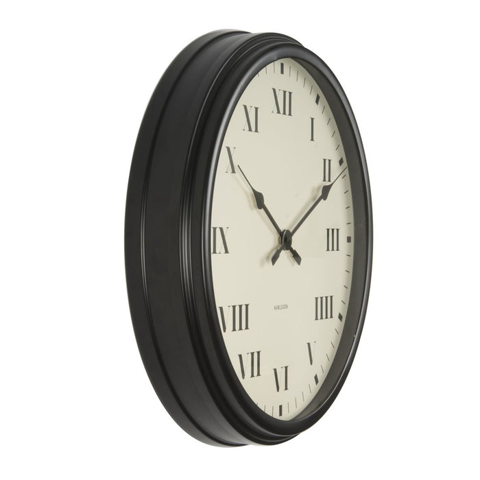 Karlsson Old Times Black Roman Numerals 56.5cm Wall Clock