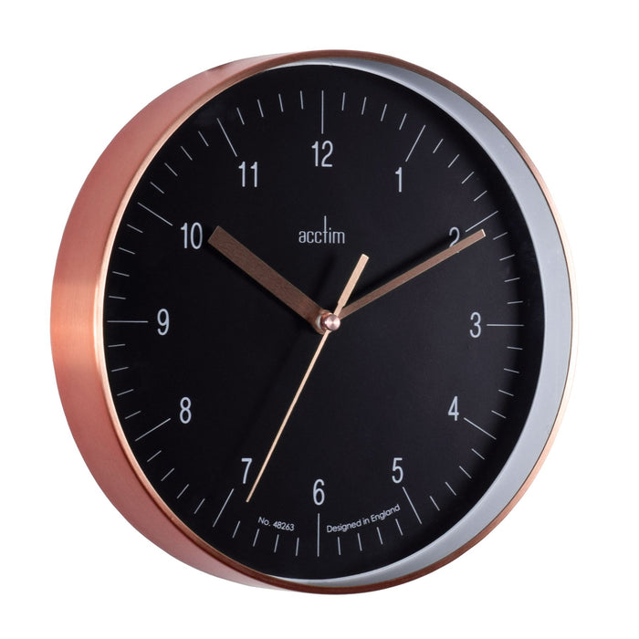 Acctim Colt Copper & Black 20cm Wall Clock