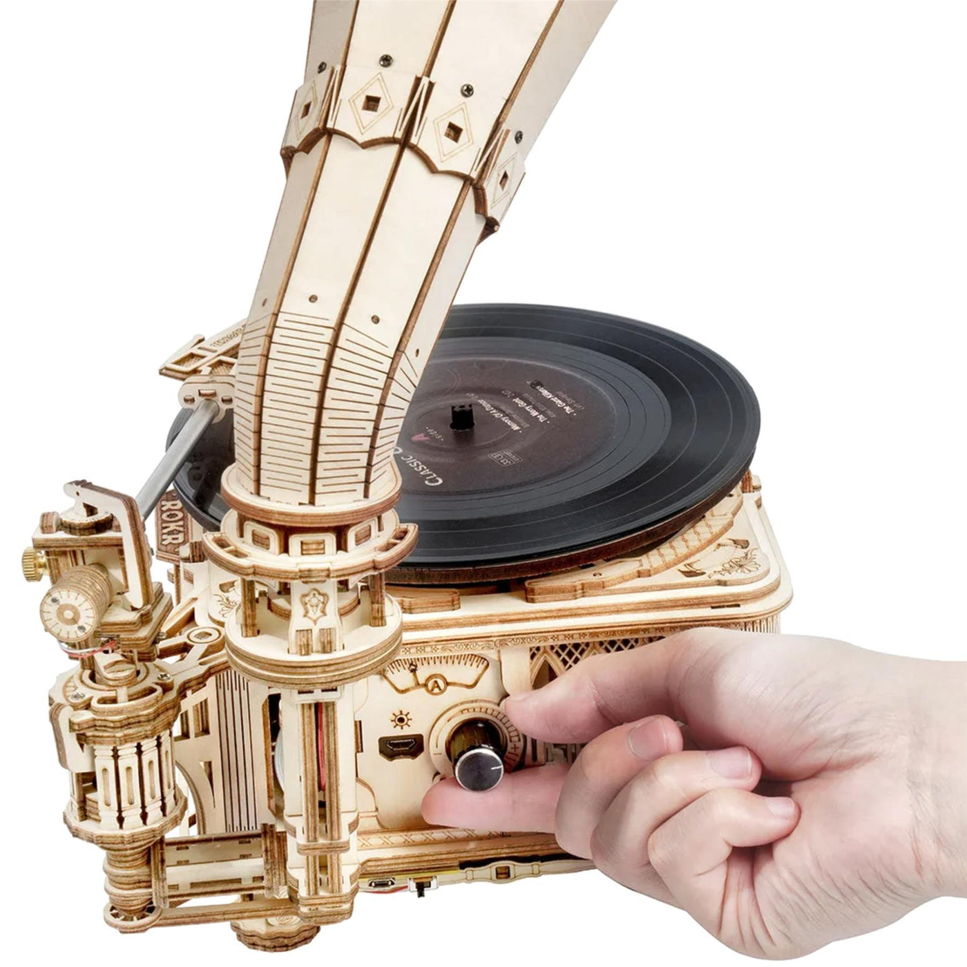 Robotime ROKR Classical Gramophone Building Kit — Aspen Of Hereford Ltd