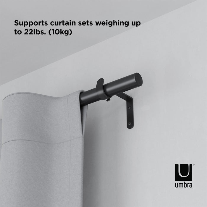 Umbra Zen Rod 81cm to 325cm Matte Black Curtain Pole