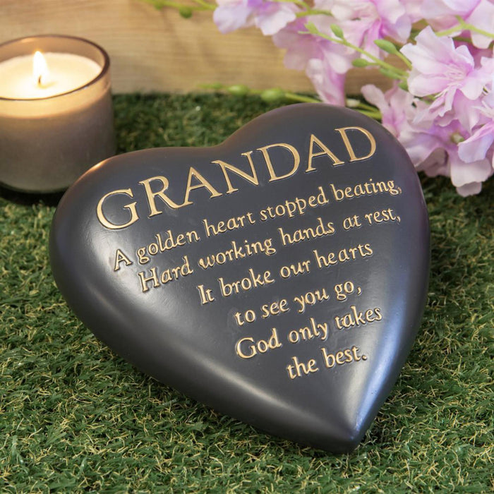 Thoughts Of You Graveside Dark Grey Heart Memorial