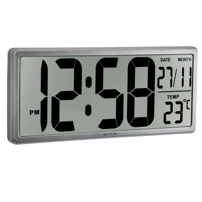 Acctim Date Keeper Wall Clock in Silver