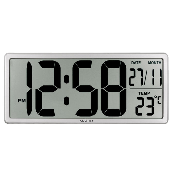 Acctim Date Keeper Wall Clock in Silver