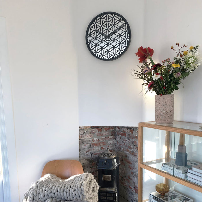 NeXtime Bella Mirror Grey 50cm Wall Clock
