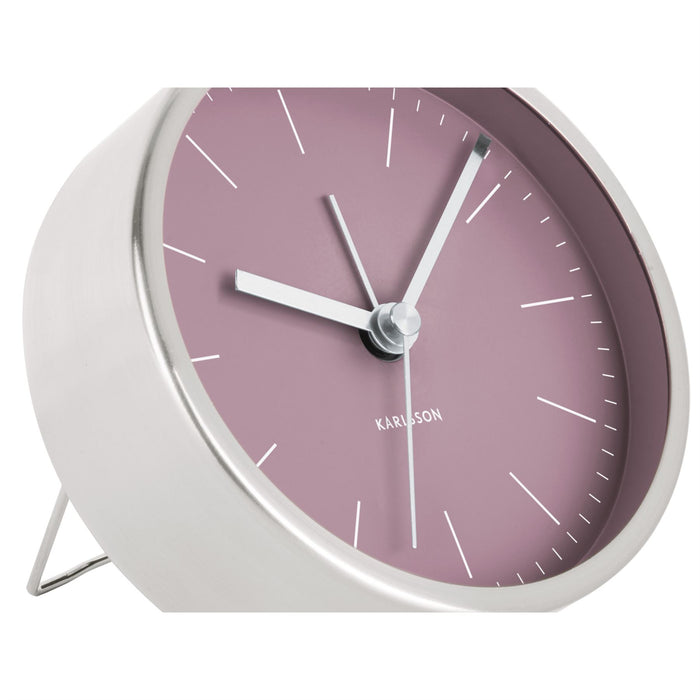 Karlsson Minimal Face Copper Surround 10cm Silent Alarm Clock