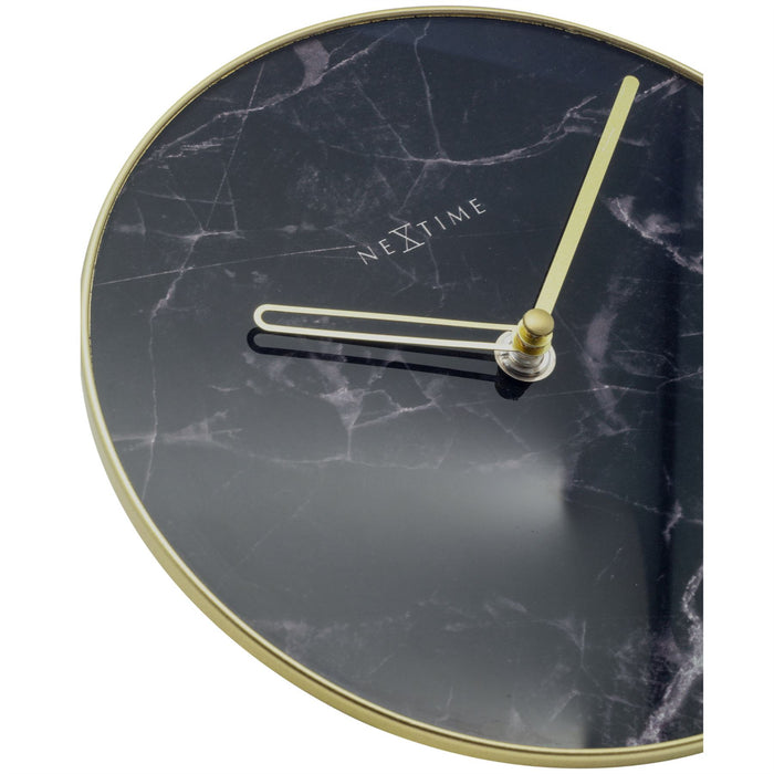NeXtime Glass Marble Effect 20cm Table / Desk Clock